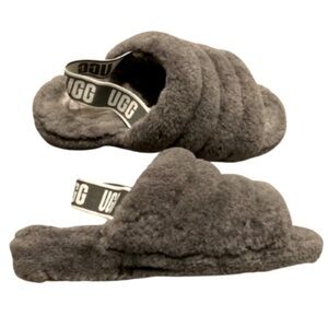 UGG Fluff Yeah Slide Charcoal Size 8